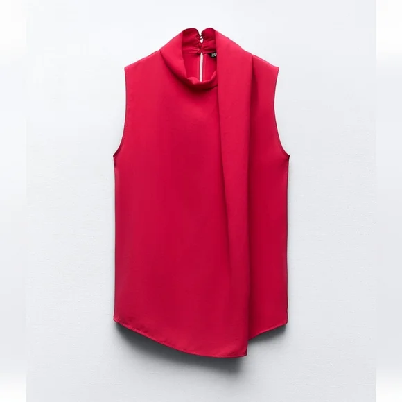 🆕️ Zara Sleeveless Pleated Top - Picture 2 of 3